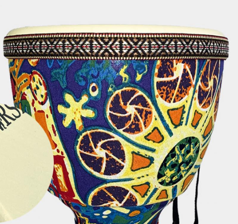 Drum Djembe Afrika Seni Kain Berwarna-warniDrum Djembe Afrika Seni Kain Berwarna-warni  