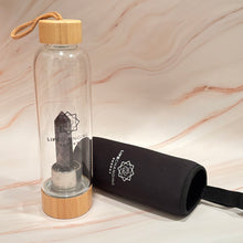 Load image into Gallery viewer, Crystal Infused Bamboo Water Bottle