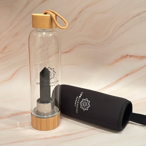 Crystal Infused Bamboo Water Bottle