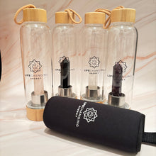 Load image into Gallery viewer, Crystal Infused Bamboo Water Bottle