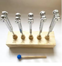 Load image into Gallery viewer, 5 pc Binaural Brainwave Tuning Fork Set