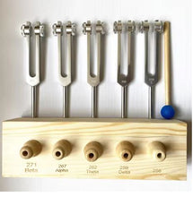 Load image into Gallery viewer, 5 pc Binaural Brainwave Tuning Fork Set