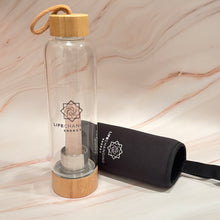 Load image into Gallery viewer, Crystal Infused Bamboo Water Bottle