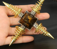 Load image into Gallery viewer, 4 Points Spiral Pendulum Energy Generator Crystal Natural Stones