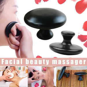 Smooth Mushroom Shape Face Massage Lava Basalt Hot Stone