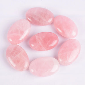 7pcs 6x4cm Oval Natural Crystal Palm Stone