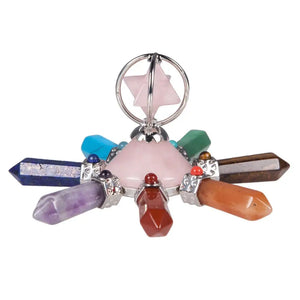 7 Chakra Crystal Merkaba Star Pyramid + FREE Box