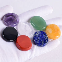 Load image into Gallery viewer, 7pcs Flat Natural Crystal Palm Stone