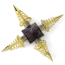 Load image into Gallery viewer, 4 Points Spiral Pendulum Energy Generator Crystal Natural Stones