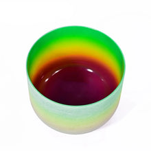 Load image into Gallery viewer, 12 Inch Rainbow Ombre Colored Quartz Crystal Singing Bowl with free mallet - 1pc only