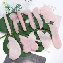 Load image into Gallery viewer, Natural Rose Quartz Jade Guasha Board