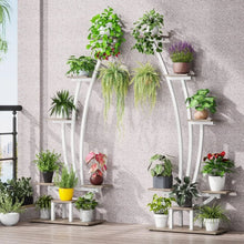 Load image into Gallery viewer, 2pcs, 5 Tier Metal Curved Multi-layered Instrument Display Shelf with 2 Hanging Hooks