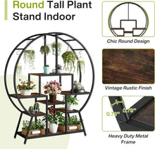 Load image into Gallery viewer, 7 Tier Round Multi-layered Instrument Display Shelf with 6 S Hanging Hooks