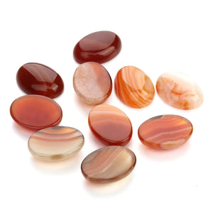 2/5/10pcs per Pack Natural Crystal Oval Shape Cabochon Stones