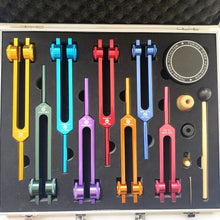 Load image into Gallery viewer, 8pcs Chakra Tuning Forks Set + FREE Aluminum Case