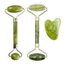 Load image into Gallery viewer, Guasha  Jade Stone Double-head Facial Massage Rollers