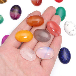 2/5/10pcs per Pack Natural Crystal Oval Shape Cabochon Stones