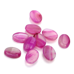 2/5/10pcs per Pack Natural Crystal Oval Shape Cabochon Stones