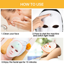 Load image into Gallery viewer, 7 Colours LED Light Photon Facial Mask