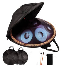 Load image into Gallery viewer, 18 Inch, 9 tone, G minor Handpan Drum + FREE Carrying Bag