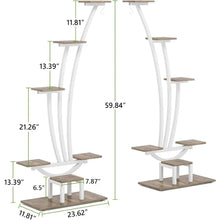 Load image into Gallery viewer, 2pcs, 5 Tier Metal Curved Multi-layered Instrument Display Shelf with 2 Hanging Hooks