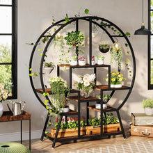 Load image into Gallery viewer, 7 Tier Round Multi-layered Instrument Display Shelf with 6 S Hanging Hooks