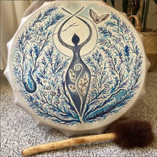 Load image into Gallery viewer, Vintage Vegan Shaman Drum - various patterns