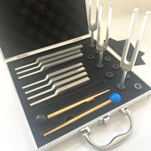 Load image into Gallery viewer, 10pcs Unweighted Chakra Tuning Fork Set + FREE Aluminum Case