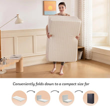 Load image into Gallery viewer, 4 Inch Thick - Single Tri-Fold Memory Foam, Foldable Mat Mattress With Storage Bag And Washable Cover