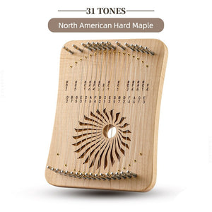 17/31 Strings Fingerplay Lyre Harp Chromatic Thumb Piano