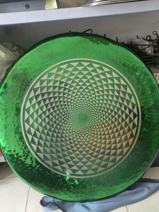 Green Geometry Gong + FREE Mallet