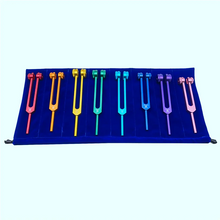 Load image into Gallery viewer, 8pcs Chakra Tuning Forks Set + FREE Bag and Mallets
