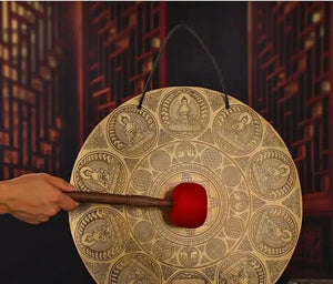 Nepalese Handmade Brass Gong with Mallet