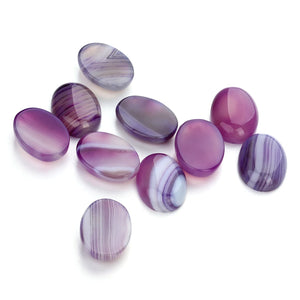 2/5/10pcs per Pack Natural Crystal Oval Shape Cabochon Stones