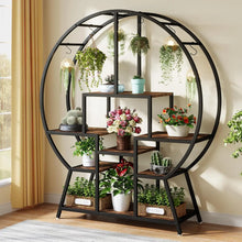 Load image into Gallery viewer, 7 Tier Round Multi-layered Instrument Display Shelf with 6 S Hanging Hooks