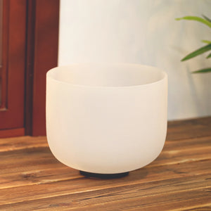 12 inch 285hz White Frosted Quartz Crystal Singing Bowl + FREE Carrying Case