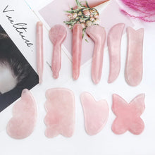 Load image into Gallery viewer, Natural Rose Quartz Jade Guasha Board