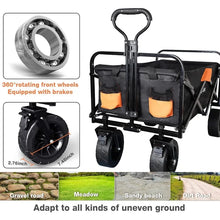 Load image into Gallery viewer, Heavy Duty Collapsible Folding Wagon Cart