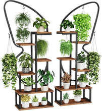 Load image into Gallery viewer, 6 Tier Butterfly-Shaped Multi-layered Instrument Display Shelf with 6 Plant Hooks &amp; 12 Boards