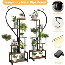 Load image into Gallery viewer, 2pcs, 6 Tier Heart Shaped Multi-layered Instrument Display Shelf with Lights