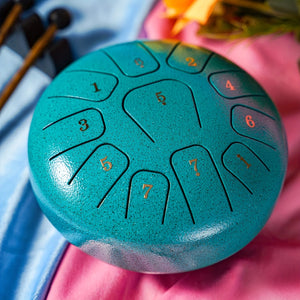 6 Inch, 11 Notes Steel Tongue Drum + FREE Carrying Bag
