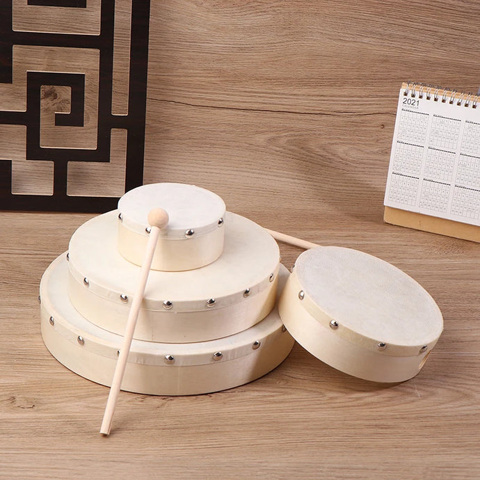 3pcs/set Frame Hand Drums + FREE Mallet