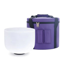 Load image into Gallery viewer, 10 inch 396hz/ 417hz White Frosted Quartz Crystal Singing Bowl + FREE Carrying Case