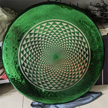 Load image into Gallery viewer, Green Geometry Gong + FREE Mallet