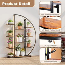 Load image into Gallery viewer, 9 Tier Half Moon-Shaped Multi-layered Instrument Display Shelf with LED Light