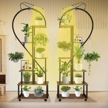 Load image into Gallery viewer, 2pcs, 6 Tier Heart Shaped Multi-layered Instrument Display Shelf with Lights