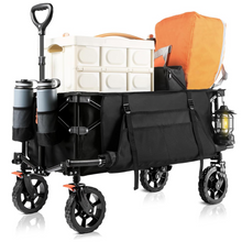 Load image into Gallery viewer, Heavy Duty Collapsible Wagon Cart with Side Pocket and Brakes