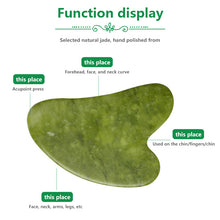 Load image into Gallery viewer, 1pc Guasha Natural Jade Stone Scraping Board Massager