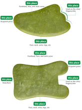 Load image into Gallery viewer, 1pc Guasha Natural Jade Stone Scraping Board Massager