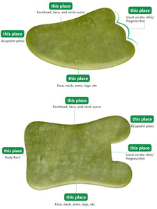 1pc Guasha Natural Jade Stone Scraping Board Massager